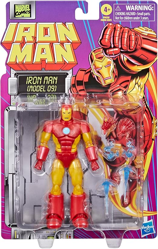 Marvel Legends Series Iron Man (Model 09) Retro Comics Action Figure